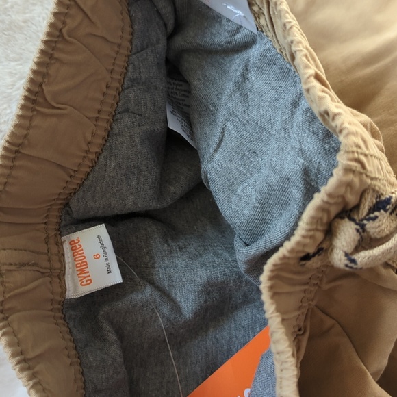 BNWT Gymboree "the gymster" jersey-lined beige cotton pants - Picture 3 of 4